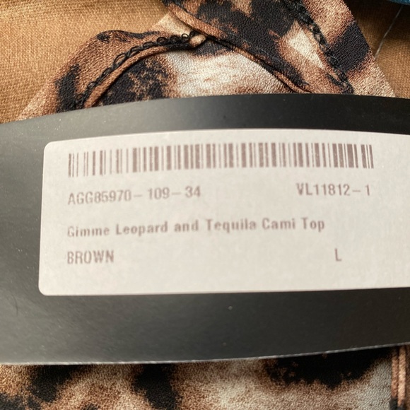 3/12 🌺 leopard and Tequila cami. Size L Vera and Lucy. Animal & black lace - Picture 6 of 9